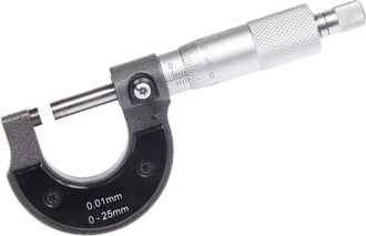 Elle Micr&oacute;metro Exterior De 0-25 Mm - Resoluci&oacute;n De 0,01 Mm - Fabricado En Carburo Duro - Mediciones Precisas Para Ingenier&iacute;a