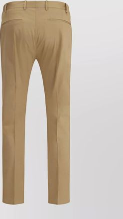 Pantaloni Torino modern cotton pants feather detail