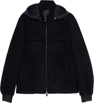 Manuel Ritz hooded zip-up bomber jacket - Blue