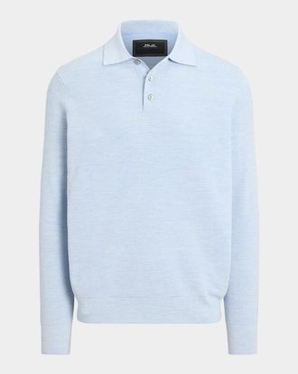 Polo Ralph Lauren Men & apos;s Striped Wool-Blend Polo Sweater