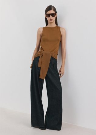 Mango Top maglia sottile caramello - Donna - XXS - MANGO