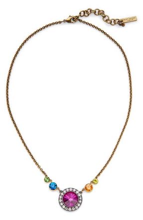 Kurt Geiger Octavia Short Pendant Necklace in Two Tone at Nordstrom