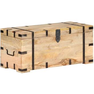 vidaXL Baule 90x40x40 cm in Legno Massello di Mango - Vidaxl