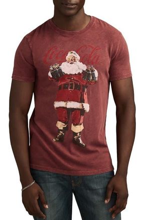 Lucky Brand Coca-Cola Santa Claus Cotton Graphic T-Shirt in Port at Nordstrom, Size Large
