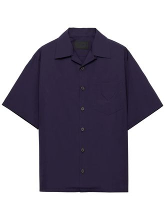 Prada bowling shirt - men - Cotton - S - Blue