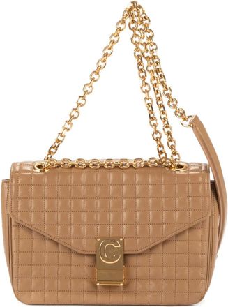 Celine medium C quilted shoulder bag - Brown