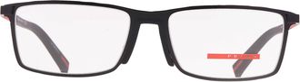 Prada Demo Rectangular Mens Eyeglasses PS 53QV 1BO1O1 55