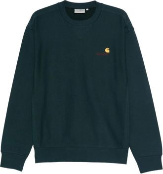 Carhartt Work in Progress American Script sweatshirt - men - Cotton/Polyester - L - Green