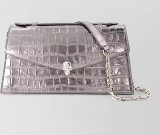 Alexander McQueen skull leather shoulder bag