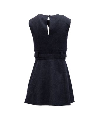 Valentino Garavani Navy Check Sleeveless Mini Womens Dress