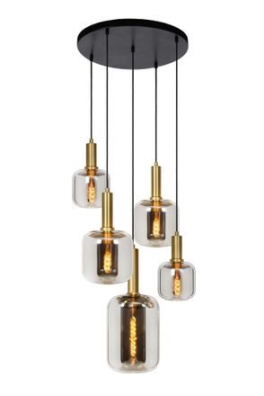 Lucide JOANET Dimmable Adjustable Indoor Cluster Pendant Light 5xE27 in Grey