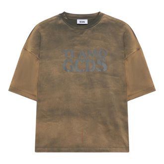 GCDS Hombre, Camisetas, Verde, Talla: XL