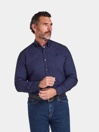 Raging Bull Long Sleeve Oxford Shirt in Navy at Nordstrom, Size Xxx-Large