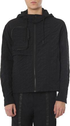 Diesel Removable Hood Polyester Jacket - Black