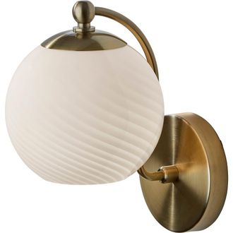 Adesso Swirl Wall Light in Antique Brass at Nordstrom