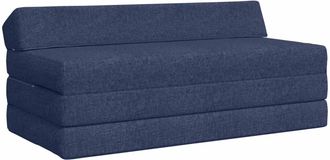 vidaXL Sof&aacute; Cama Plegable Azul 120 X 60 X 49 Cm Tela Vidaxl