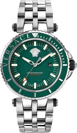Versace V-Race Diver - Heren - Horloges - Groen - ONE Size - Accessoires