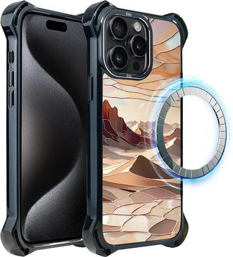 OEM Funda Ibizu Dropguard Ultra Para Iphone 15 Pro Max Con Magsafe, Colores De Cristal, Desert Calm