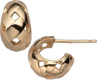 Jennifer Zeuner Solora Hoop Earrings in Yellow Gold at Nordstrom