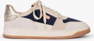 Penelope Chilvers Womens Pintado Leather Trainer In Navy White
