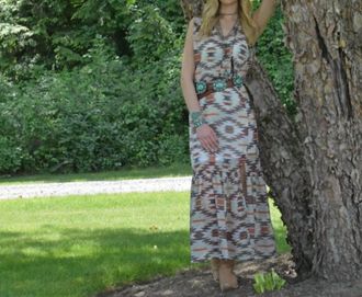 Tasha Polizzi Eliana Maxi Dress In Burgundy, Brown, Rust, Ivory
