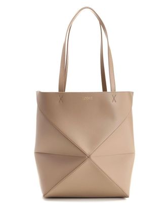 Loewe Puzzle Fold Handbags Beige
