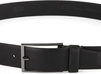 HUGO BOSS Mens Carmello-S Belt Black Leather