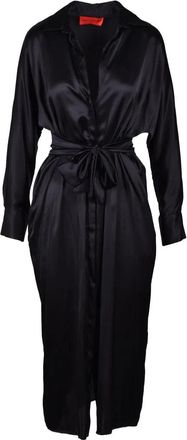 Wild Cashmere Silk Chemise Dress - Black