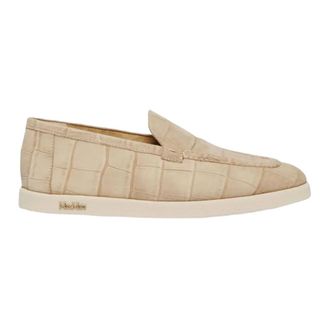 Max Mara Loafers, female, Beige, Size: 8 1/2 US Mocassino Slip-On