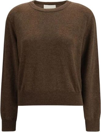Lisa Yang Greer Sweater - Dames - Ronde hals truien - Bruin - S - Wol - Truien & Vesten