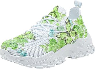 Generic Womens Slip on Running Shoes Women Lightweight Plantar Fasciitis Sneakers Womens New Thick Bottom Breathable Comfortable Leisure Non Lightweight Soft 