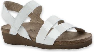 Naot Kayla Sandal in Porcelain Patent Leather at Nordstrom, Size 12Us