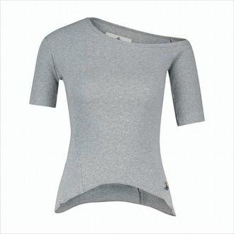 Vivienne Westwood Ribbed Short-Sleeved Top With Unique Hemline