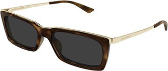 Saint Laurent Unisex Black Rectangular Sunglasses SL766 004