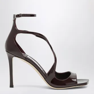 Jimmy Choo London Sandali Azia in pelle verniciata rosso intenso
