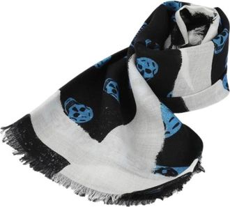 Alexander McQueen Pre-owned Scarves, female, Multicolor, Size: ONE SIZE Pre-owned Skull Scarf