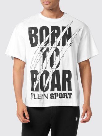 Plein Sport T-shirt girocollo in cotone con slogan