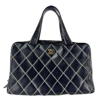 Chanel Pre-owned Handbags, female, Black, Size: ONE SIZE Pre-owned Vintage Handbag