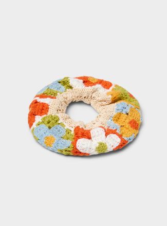 Simons Womens Floral crochet scrunchie