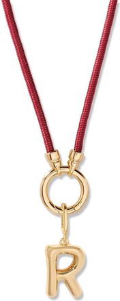 Brook & York Kai Initial Charm Necklace in Gold/Purple R at Nordstrom