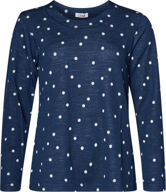 Lind Truien & Vesten, Dames, Blauw, 2Xl, Wol, Sonny Wool T-shirt