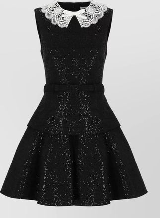 Self Portrait sequin boucl&eacute; mini dress