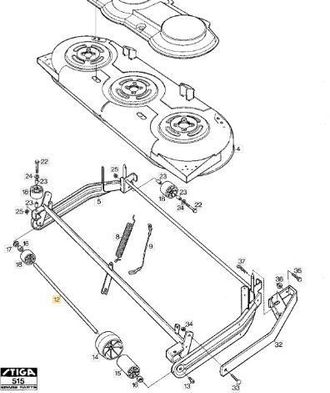 STIGA Sports Eje Plano 121m Original Stiga - 1134-0304-06