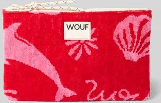 Wouf Pouch mit Label-Patch Modell Tulum in Rot, Gr&ouml;&szlig;e 1