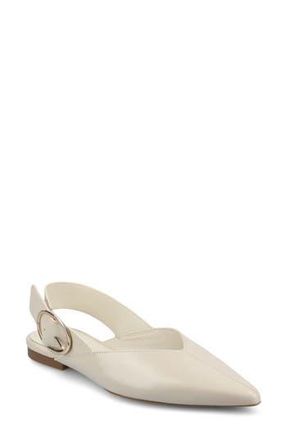 Journee Collection Jacqueline Slingback Flat in Bone at Nordstrom Rack, Size 7.5
