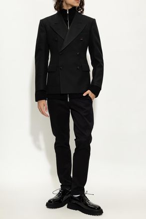 Maison Margiela Double-breasted Blazer, Mens, Black