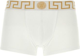 Versace White Stretch Cotton Boxer