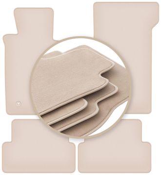OEM Alfombrillas Premium Beige Para: Mercedes Sl R107 Con Catalizador Coup&eacute;, Cabrio 1985-1989