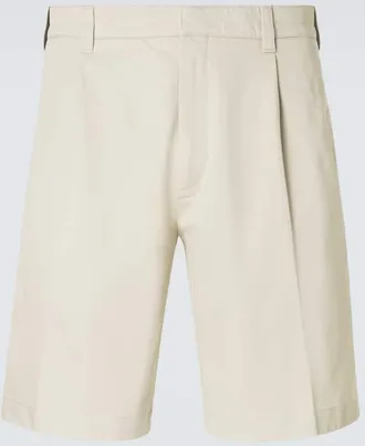 Prada Pleated cotton Bermuda shorts