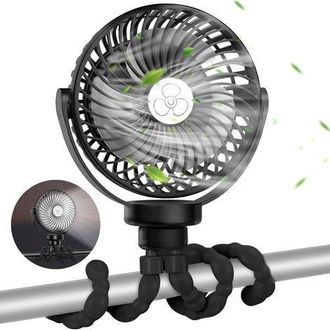 OEM Ventilador De Escritorio Usb Port&aacute;til, Rotaci&oacute;n De 360&deg;, 3 Velocidades, Mini Ventilador Silencioso Recargable De 2600 Mah Para Cochecito, Oficina, Cam